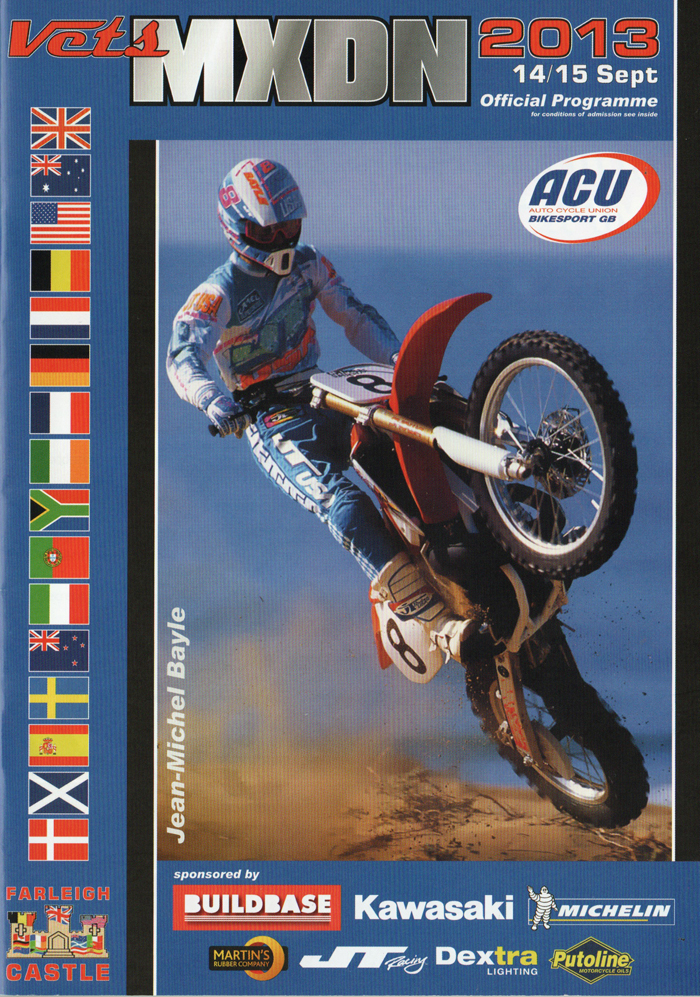 La couverture du programme de ce Motocross des Nations Vintage 2013