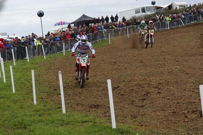 Frédéric Bolley lors de cette épreuve du Motocross des nations vintage 2013 à Farleigh Castle