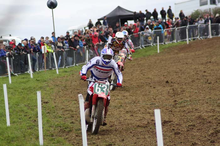 Frédéric Bolley lors de cette épreuve du Motocross des nations vintage 2013 à Farleigh Castle