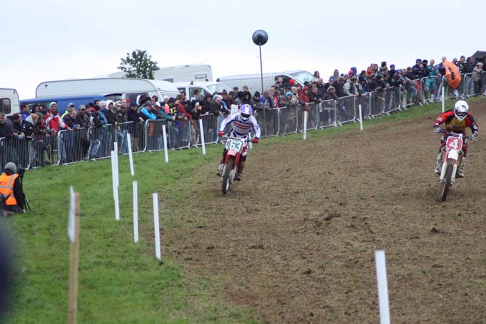 Frédéric Bolley lors de cette épreuve du Motocross des nations vintage 2013 à Farleigh Castle