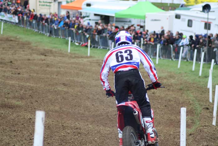 Frédéric Bolley lors de cette épreuve du Motocross des nations vintage 2013 à Farleigh Castle