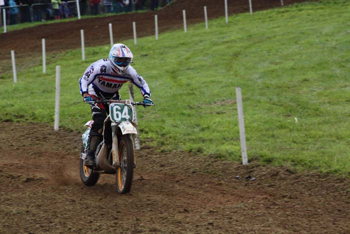 Jacky Vimond lors de cette épreuve du Motocross des nations vintage 2013 à Farleigh Castle