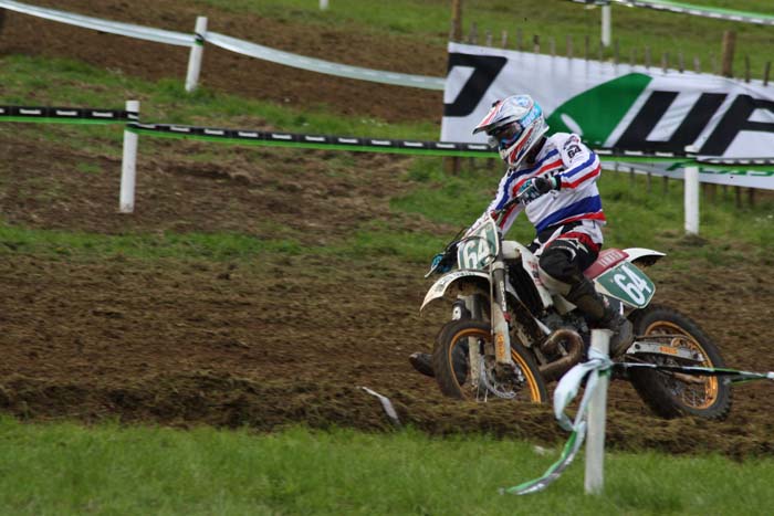 Jacky Vimond lors de cette épreuve du Motocross des nations vintage 2013 à Farleigh Castle