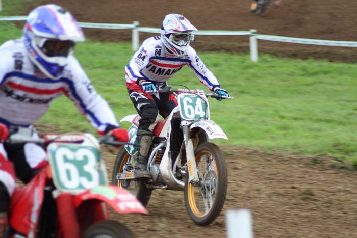 Jacky Vimond lors de cette épreuve du Motocross des nations vintage 2013 à Farleigh Castle