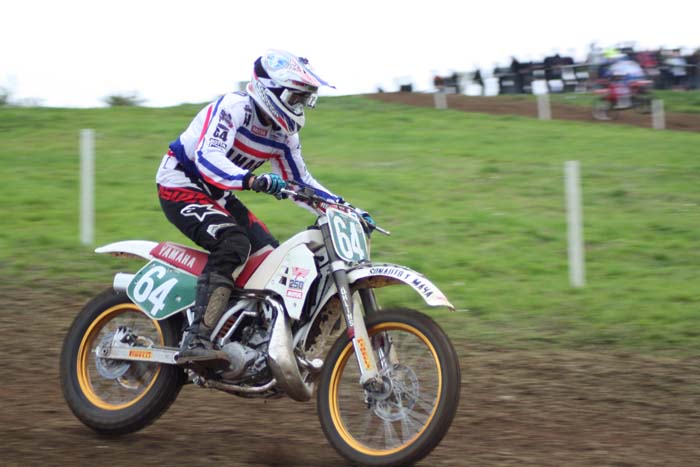 Jacky Vimond lors de cette épreuve du Motocross des nations vintage 2013 à Farleigh Castle