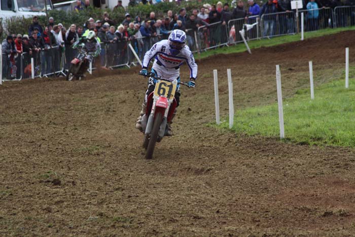 Jean-Michel Bayle lors de cette épreuve du Motocross des nations vintage 2013 à Farleigh Castle