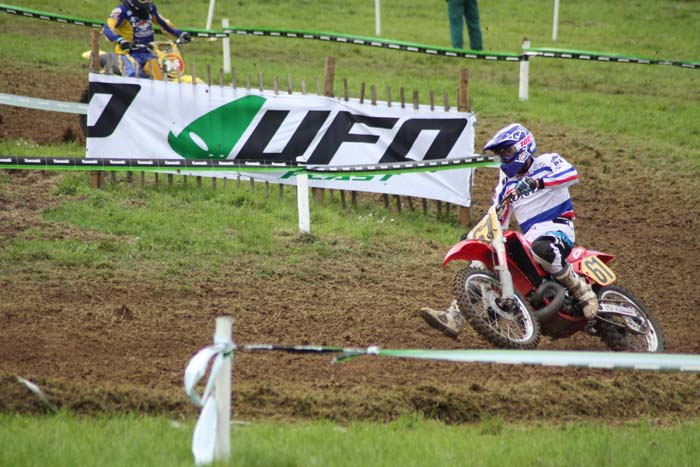 Jean-Michel Bayle lors de cette épreuve du Motocross des nations vintage 2013 à Farleigh Castle