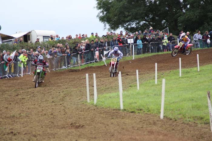 Jean-Michel Bayle lors de cette épreuve du Motocross des nations vintage 2013 à Farleigh Castle