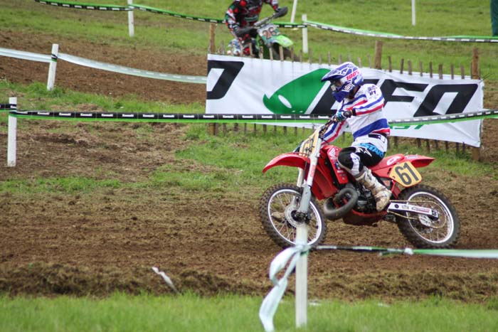 Jean-Michel Bayle lors de cette épreuve du Motocross des nations vintage 2013 à Farleigh Castle