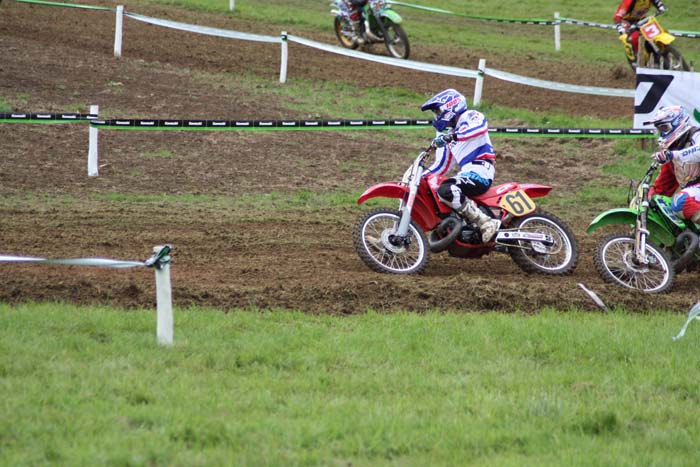 Jean-Michel Bayle lors de cette épreuve du Motocross des nations vintage 2013 à Farleigh Castle