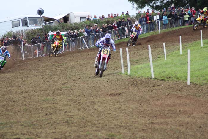 Jean-Michel Bayle lors de cette épreuve du Motocross des nations vintage 2013 à Farleigh Castle