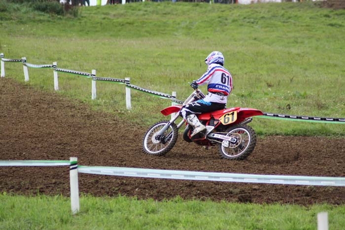 Jean-Michel Bayle lors de cette épreuve du Motocross des nations vintage 2013 à Farleigh Castle