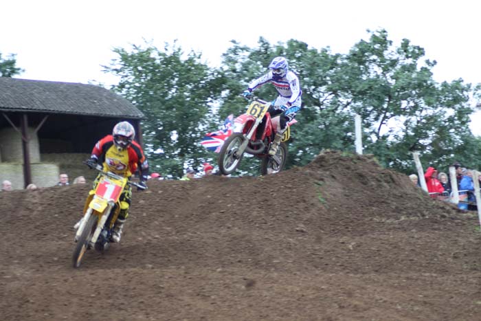 Jean-Michel Bayle lors de cette épreuve du Motocross des nations vintage 2013 à Farleigh Castle