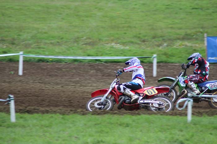 Jean-Michel Bayle lors de cette épreuve du Motocross des nations vintage 2013 à Farleigh Castle