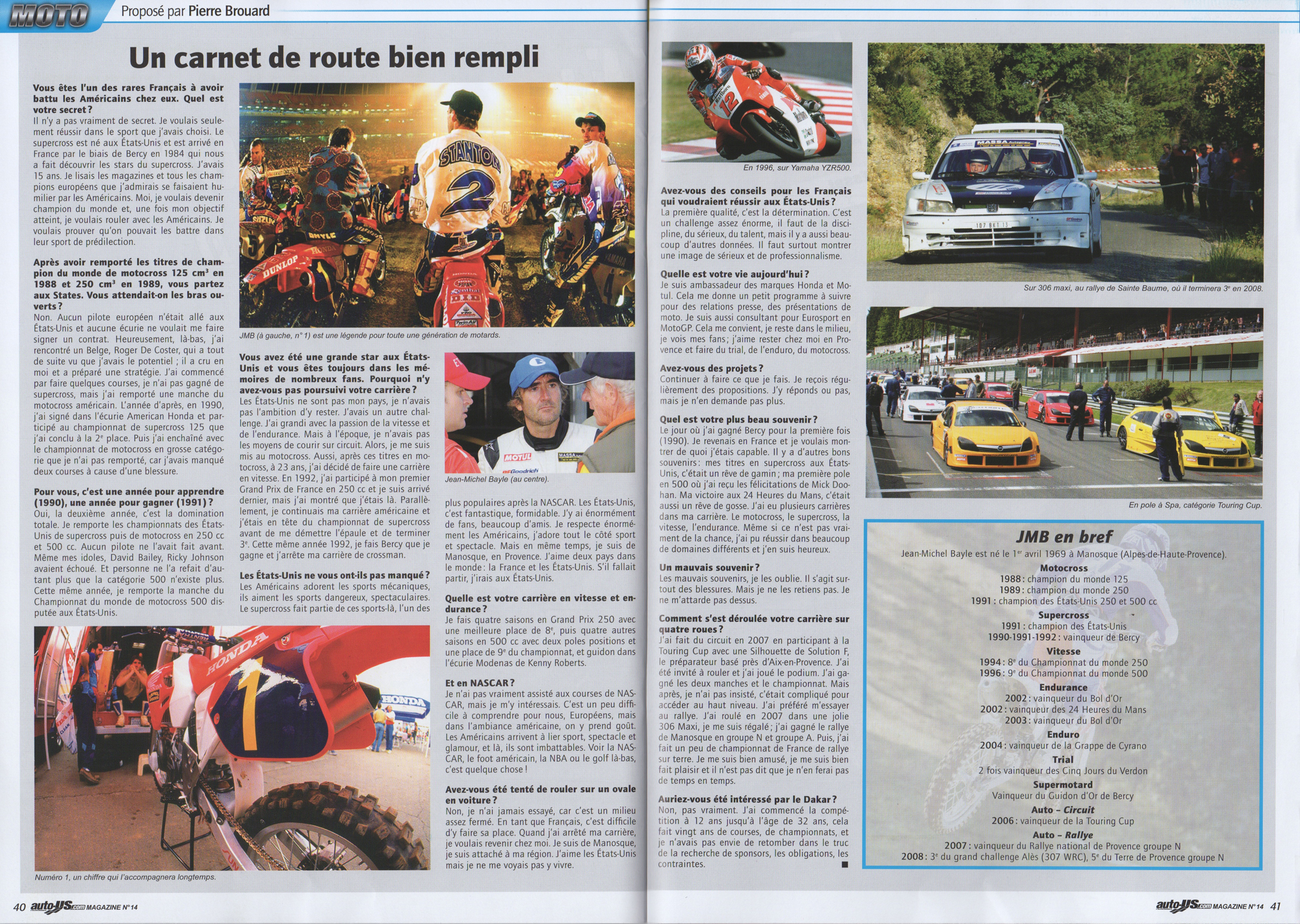 L'interview de Jean-Michel parue dans ce magazine auto US