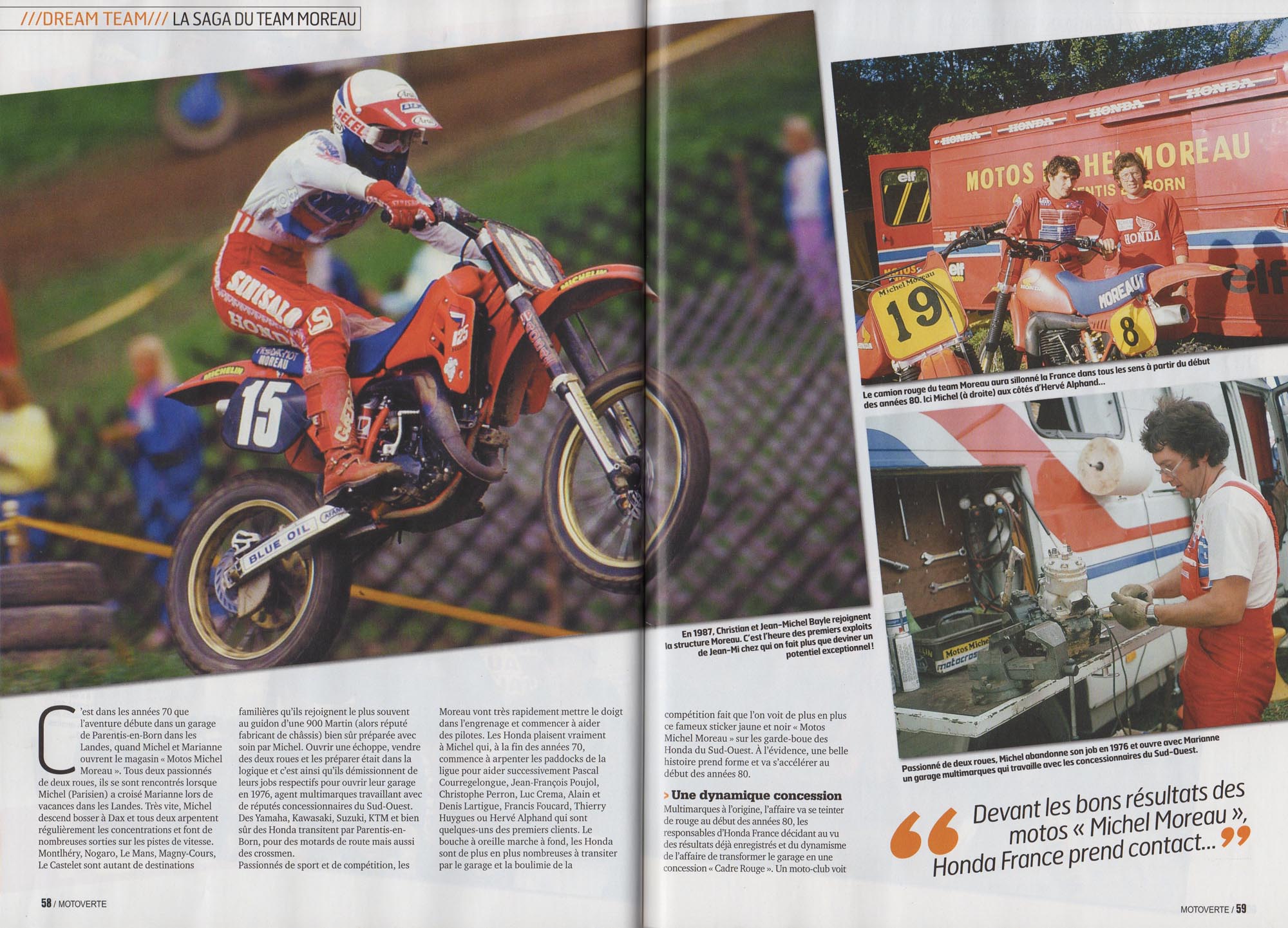 L'article sur la saga Michel Moreau by Moto Verte....