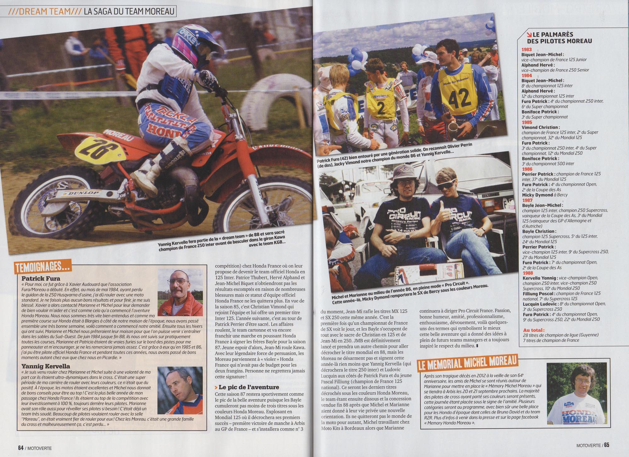 L'article sur la saga Michel Moreau by Moto Verte....