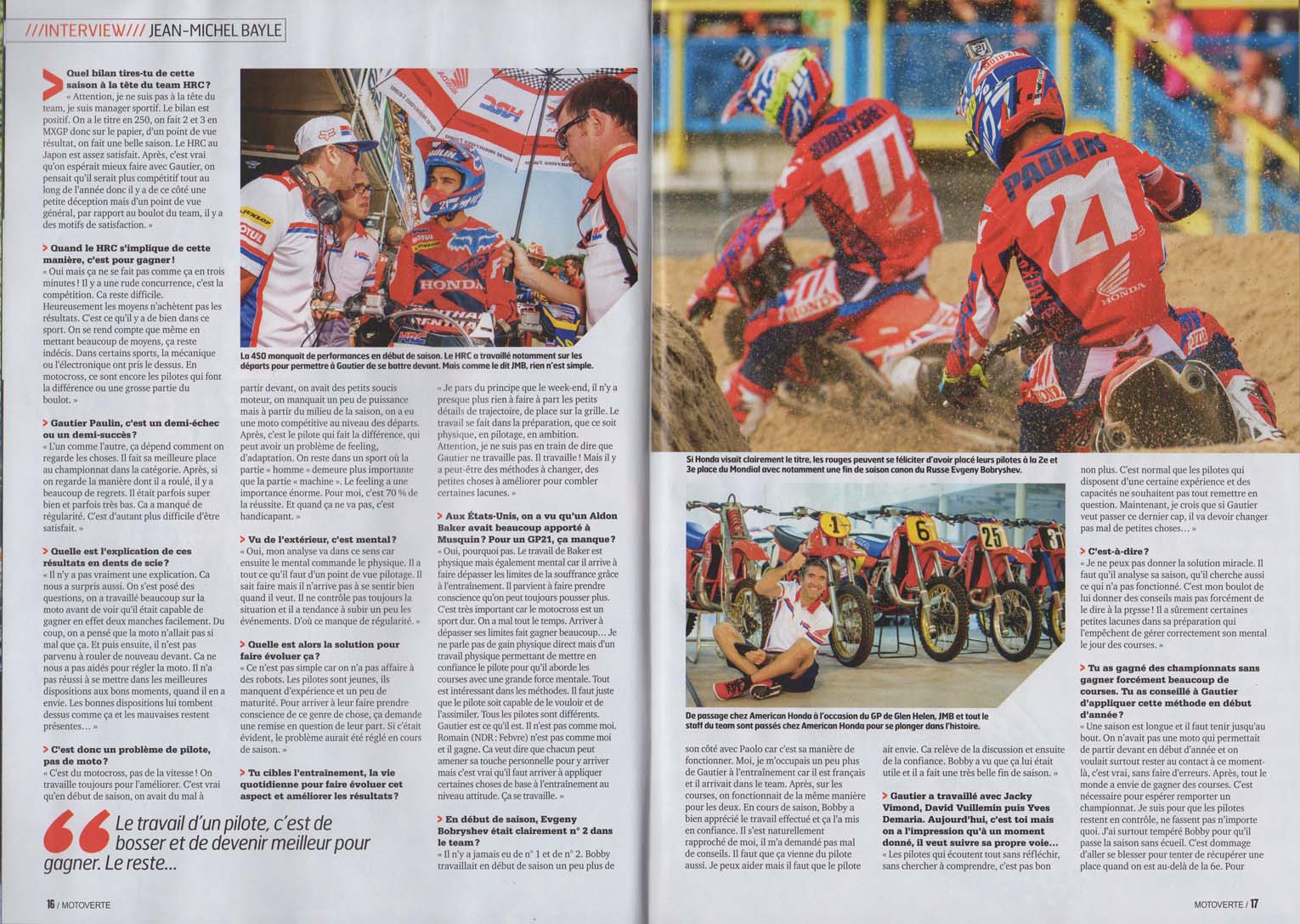 L'interview de Jean-Michel Bayle par Moto Verte à la fin de la saison MXGP 2015