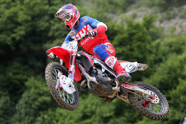 Gautier Paulin lors de la manche qualificative du grand-prix de France