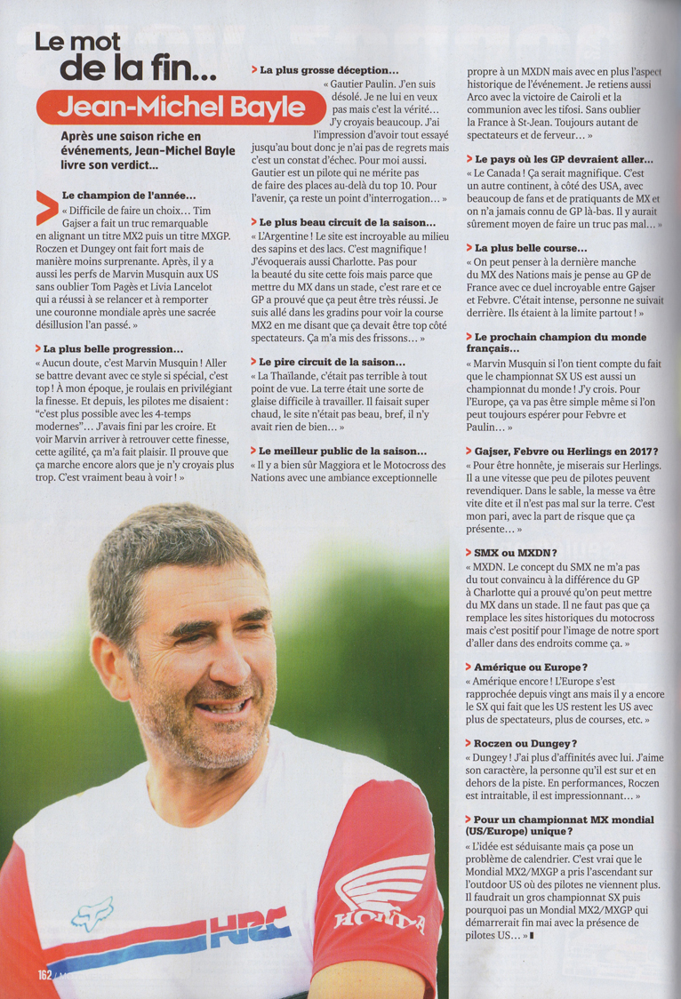 L'interview de Jean-Michel Bayle dans ce numéro Hors Série Moto Verte