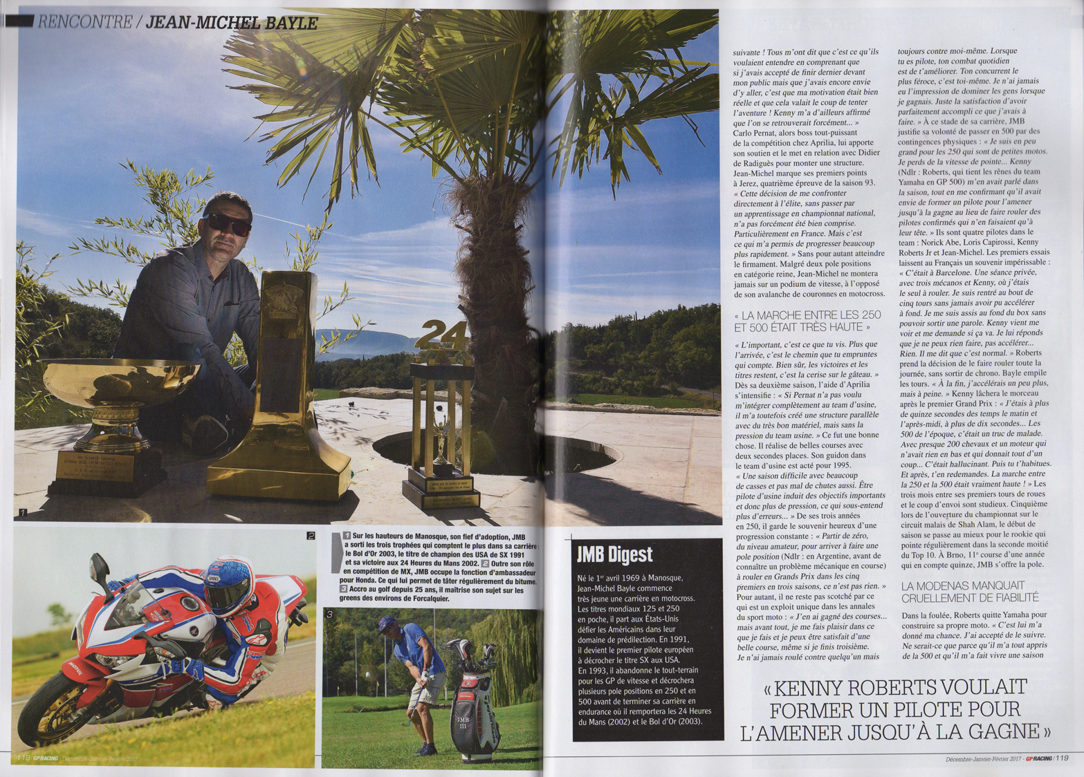 L'interview de Jean-Michel Bayle dans ce numéro de Janvier Février 2017 de GP Racing