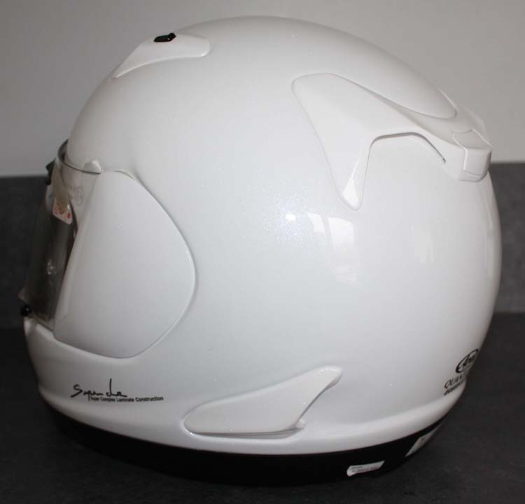 Le casque Arai de Luc avant l'envoi chez OCD