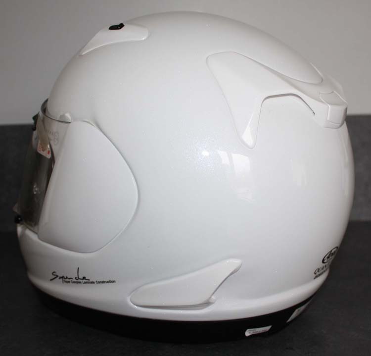 Le casque Arai de Luc avant l'envoi chez OCD