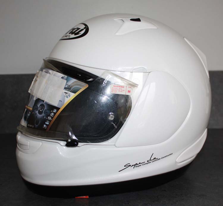 Le casque Arai de Luc avant l'envoi chez OCD