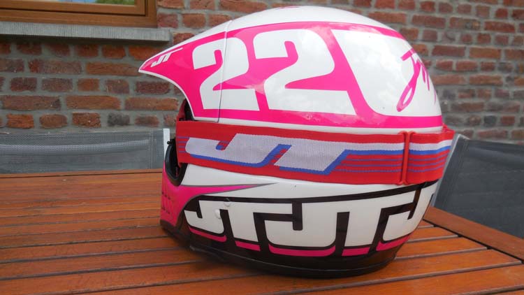 Le casque réplica JMB 1990 de Stéphane Segers