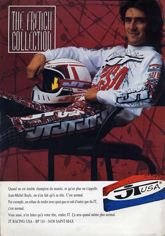 Une publicité JT Racing1990