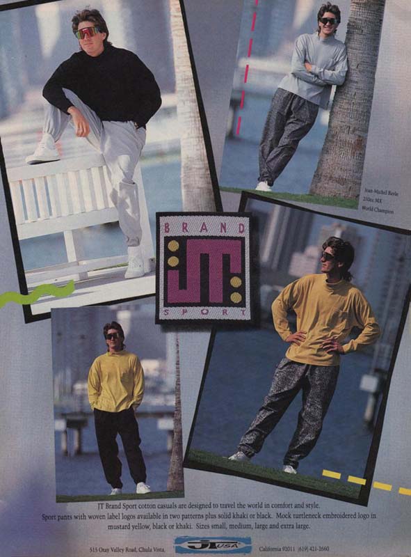 Une publicité JT Racing1990