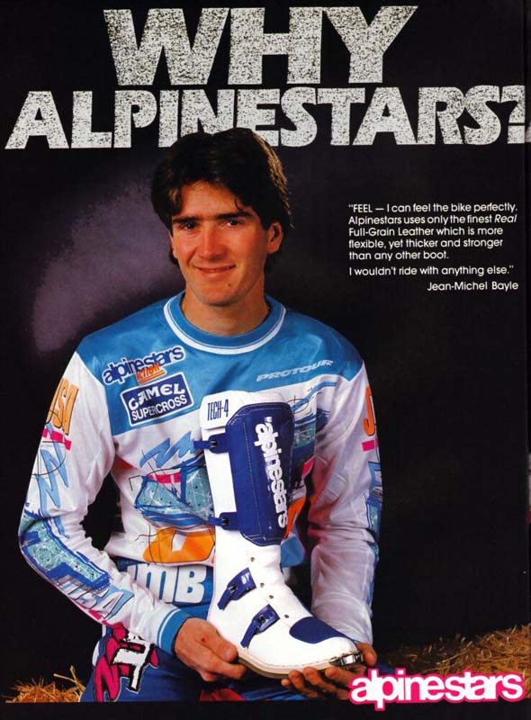 Une publicité pour Alpinestars