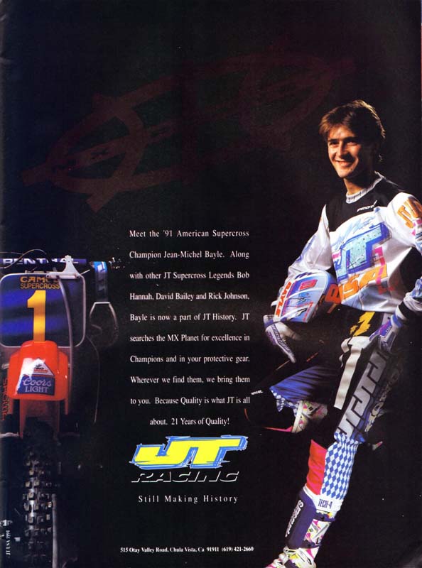 Une publicité JT Racing