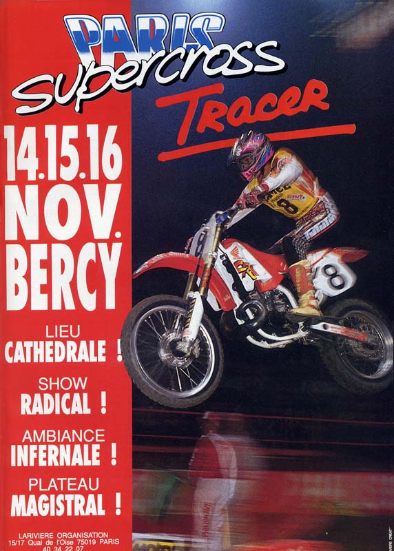 Une publicité pour le supercross de Bercy