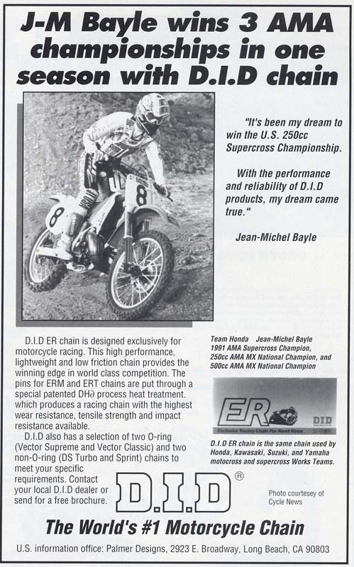 Une publicité pour les 3 titres de Jean-Michel Bayle