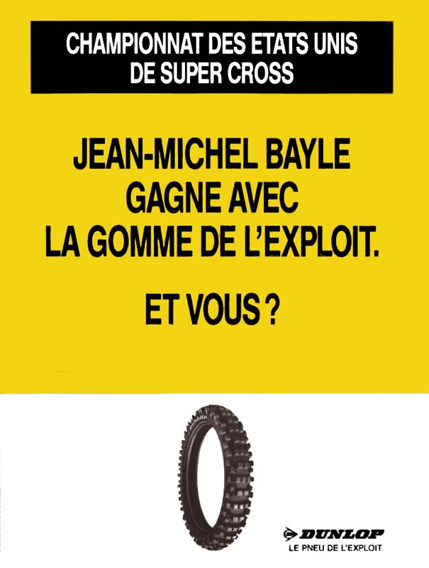 Une publicité Dunlop