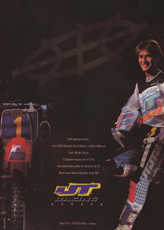 Une publicité JT Racing