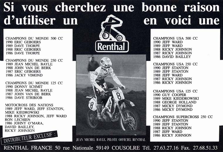 Une publicité Renthal