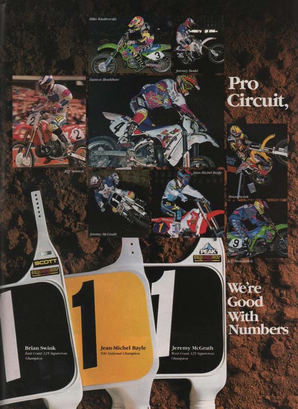 Une publicité pour Pro Circuit en 1992