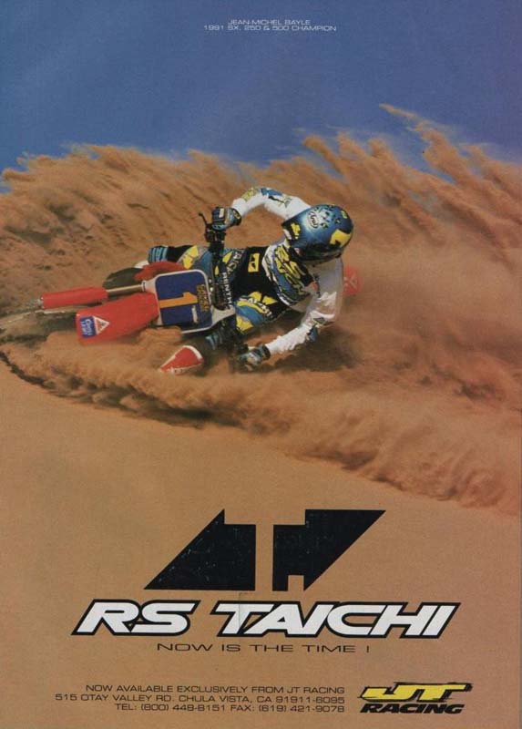 Une publicité pour l'équipementier Taichi en 1992