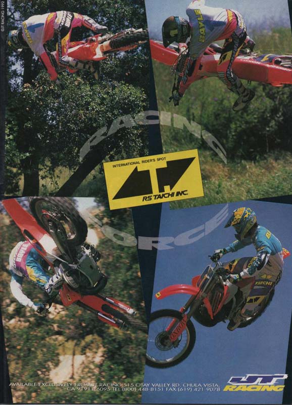 Une publicité pour l'équipementier Taichi en 1992
