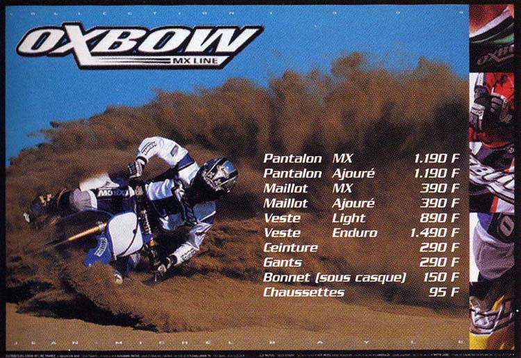 Une publicité pour Oxbow en 1999