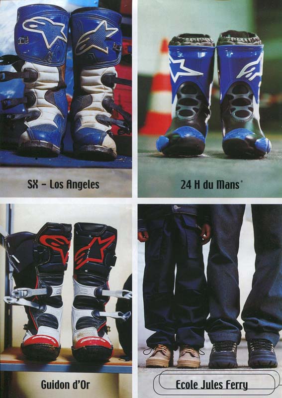 Une publcité pour Alpinestars en 2002