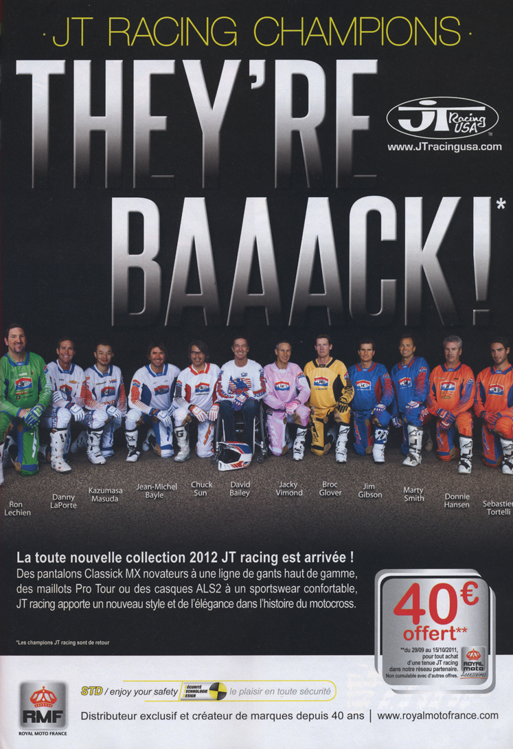 Une publcité pour le retour de JT Racing